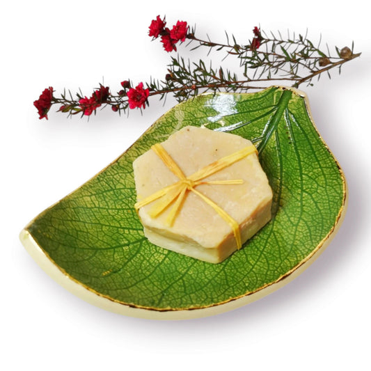 Jabonera en forma de hoja-Artesanal y decorativa