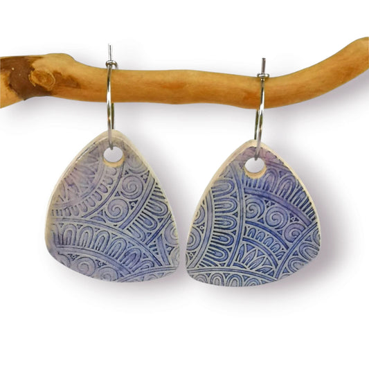 Colección pendientes mandala de cerámica hechos a mano
