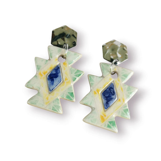 Colección pendientes de cerámica tribales