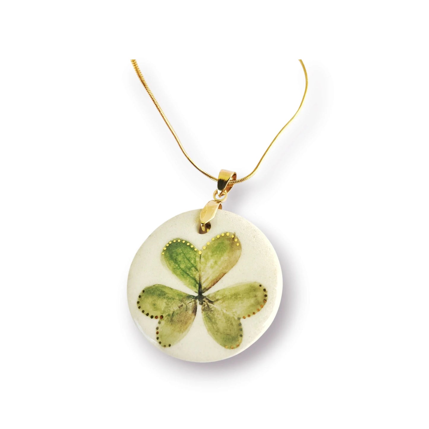 Collar de cerámica con trébol